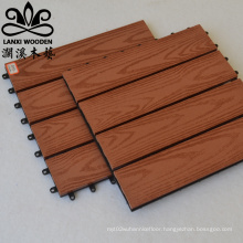 DIY floor wpc outdoor patio tiles decking wood plastic composite